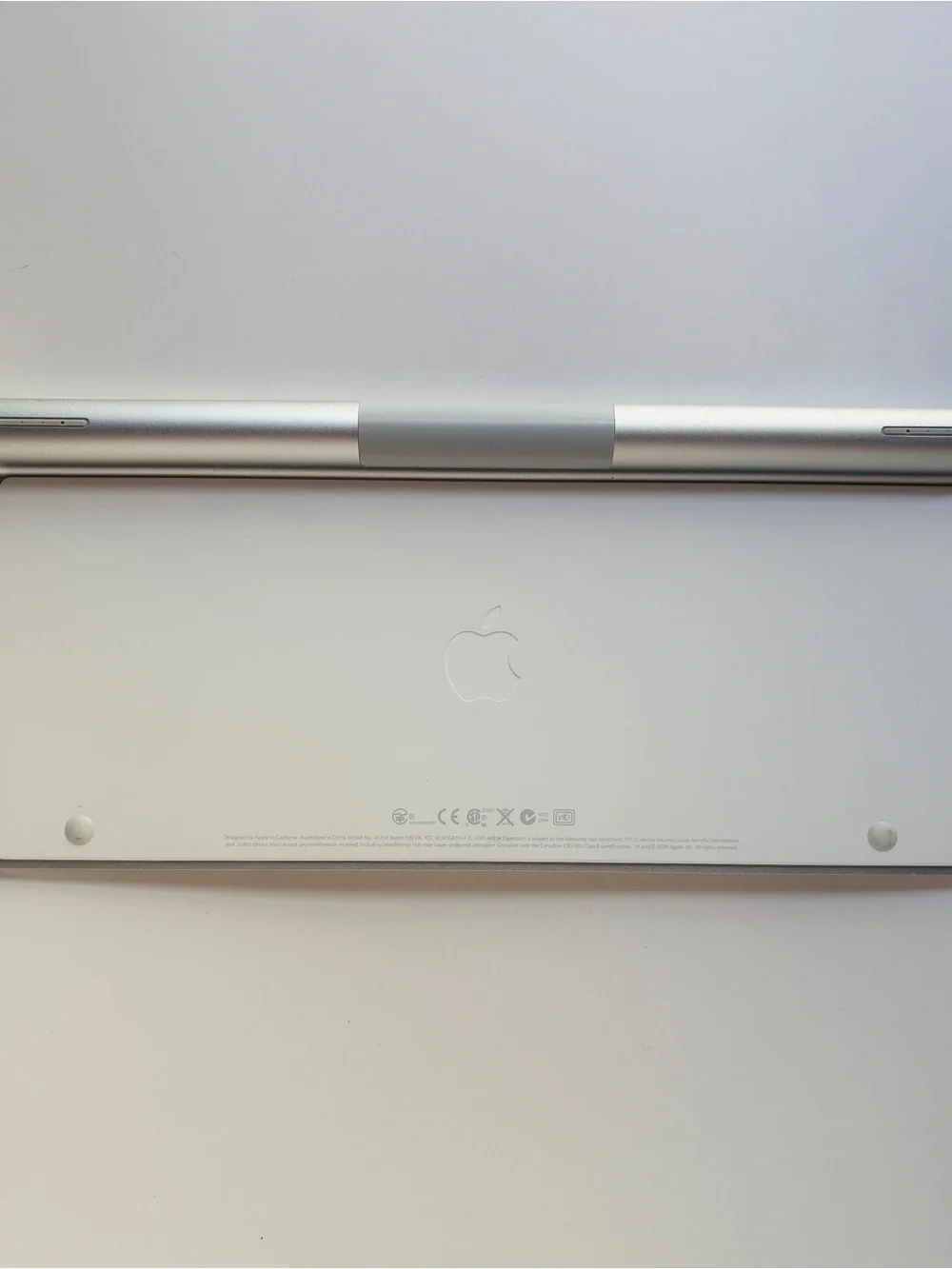 Apple Aluminum Bluetooth Keyboard in Silver with White Keys